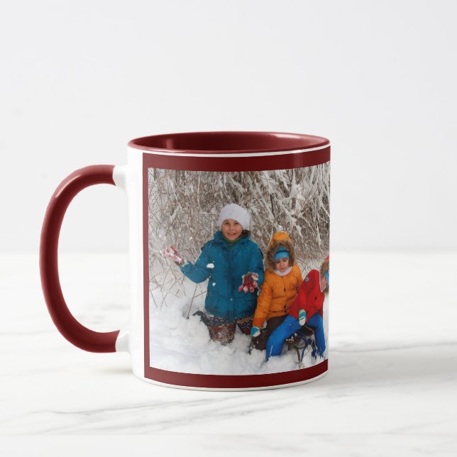 Burgundy personalisieren Foto Template Geschenk Ka Tasse (Links)