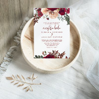 Burgundy Pink Blush Floral Nuestra Boda Wedding