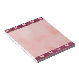 Burgundy Pink Butterfells Notizblock