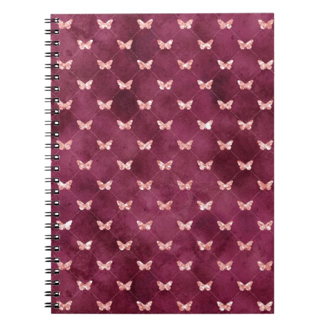 Burgundy Pink Butterfells Notizblock (Vorderseite)
