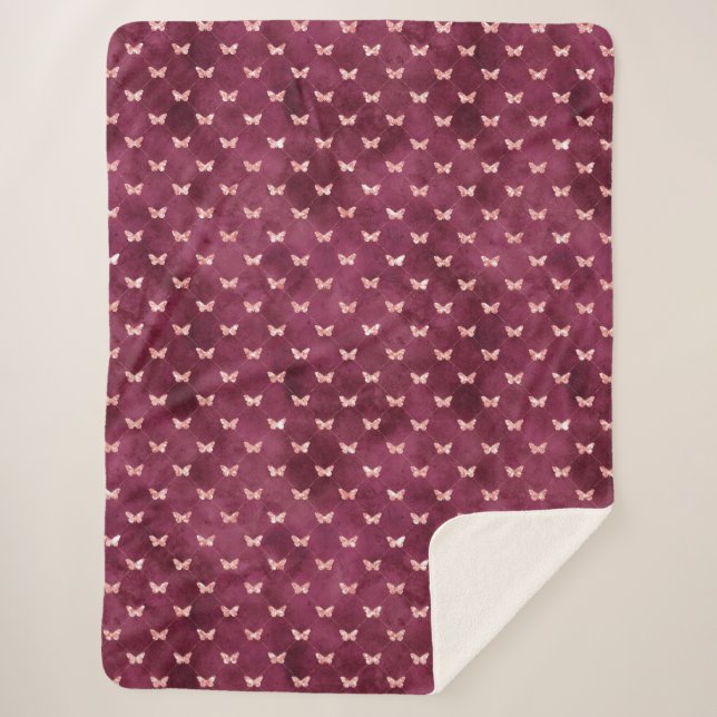 Burgundy Pink Butterfells Sherpadecke (Vorderseite)
