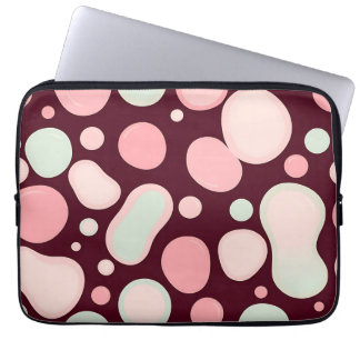 Burgundy Pink Mint Organic Blob Pattern Abstract Laptopschutzhülle