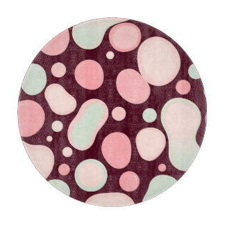 Burgundy Pink Mint Organic Blob Pattern Abstract Schneidebrett