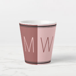 Burgundy Pink | Modern | MOTIVIEREND | MONOGRAMM Milchtasse
