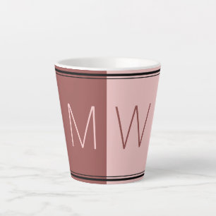 Burgundy Pink   Modern   MOTIVIEREND   MONOGRAMM Milchtasse