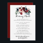 Burgundy Pink Navy Wedding Kissing Menu Game Card<br><div class="desc">Diese bordeauxrosa Hochzeitskissingkarte eignet sich perfekt für einen rustikalen Hochzeitsempfang. Die Einrichtung besteht aus Aquarellpink,  Rosa,  Blau,  Marinebäume,  Blauen und Bordeaux,  Rose mit grünem Blattwerk,  die schön zu eleganten Bouquets zusammengefügt sind.</div>