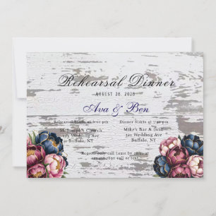 Burgundy Pink Peony Probe Dinner Einladung