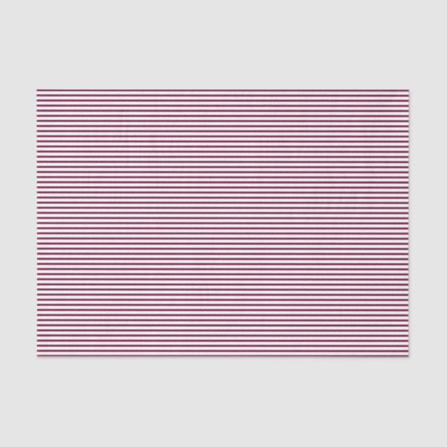 Burgundy Pinstripe Tissue Paper Seidenpapier (Vorderseite)