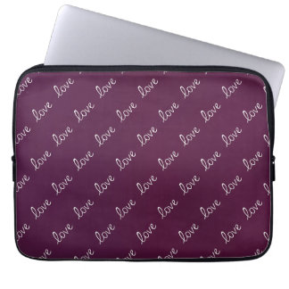 Burgundy Plum "Liebe" Laptopschutzhülle