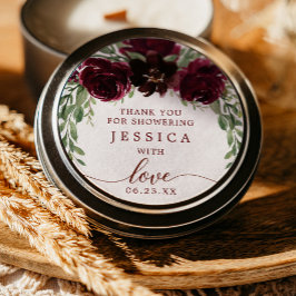 Burgundy Pumpkin Fall Dusche Gefallen Sticker