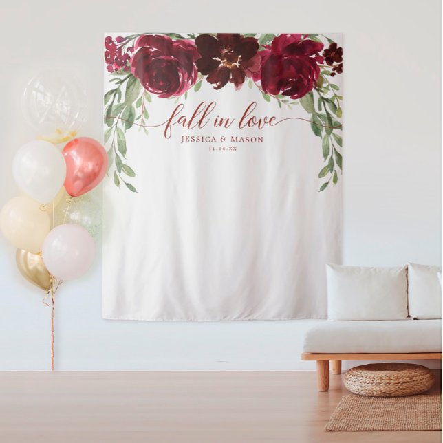 Burgundy Pumpkin Fall in Liebe Hintergrund Foto St Wandteppich (Von Creator hochgeladen)