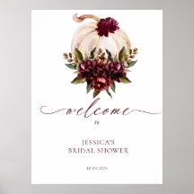 Burgundy Pumpkin Fall Liebe Brautparty einladen