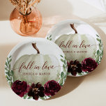 Burgundy Pumpkin Fall Paper Teller<br><div class="desc">Diese Teller sind perfekt für jede Veranstaltung! Editieren Sie einfach die Namen!</div>