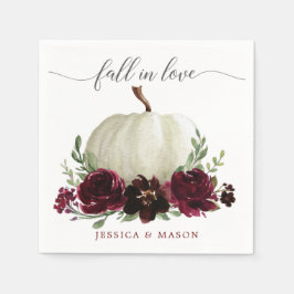 Burgundy Pumpkin Hochzeit im Herbst Cocktail Napki Serviette