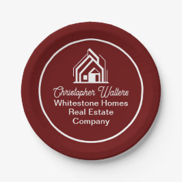 Burgundy Real Estate Company Custom Realtor Pappteller