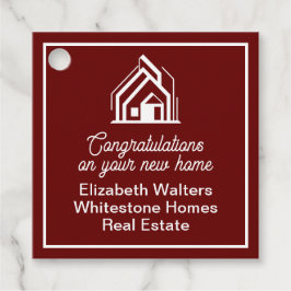 Burgundy Real Estate Company Customized Party Geschenkanhänger