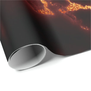 Burgundy Red Abstrakt Gold Black VIP Marmorstein Geschenkpapier