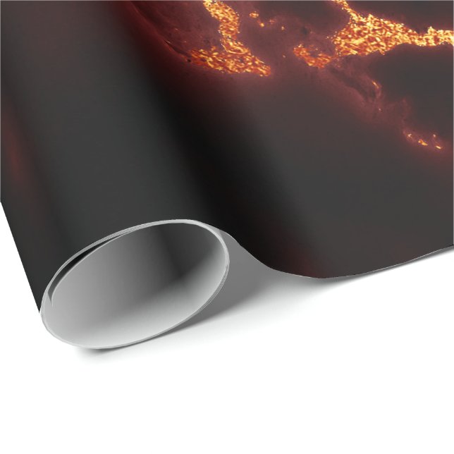 Burgundy Red Abstrakt Gold Black VIP Marmorstein Geschenkpapier (Rolleneckpunkt)