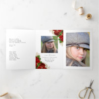 Burgundy Red and Gold Vintage Rose Quinceañera Tr