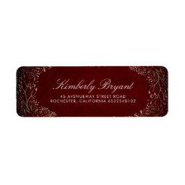 Burgundy Red and Imitate Gold Foil Gipskraut