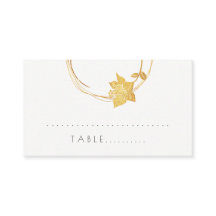 Burgundy Red Blume Gold Zickzack Strip Table Card