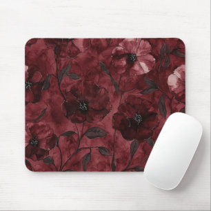 Burgundy Red Blume Mousepad