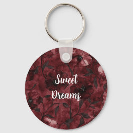 Burgundy Red Blume Schlüsselanhänger