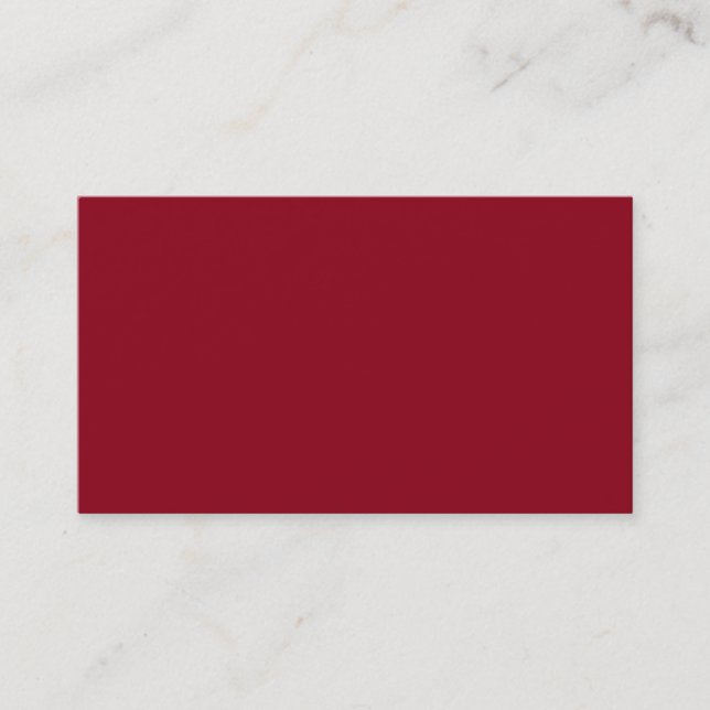 Burgundy Red Business Card Visitenkarte (Vorderseite)