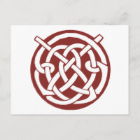 Burgundy Red Celtic Knüpfarbeit