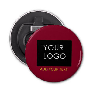Burgundy Red Customizable Business Add Your Logo Flaschenöffner
