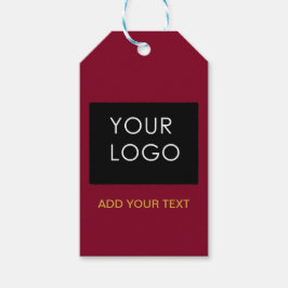 Burgundy Red Customizable Business Add Your Logo Geschenkanhänger