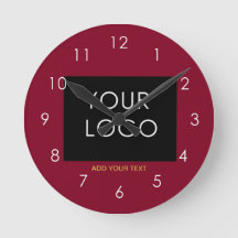 Burgundy Red Customizable Business Add Your Logo