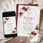 Burgundy Red Floral Registered Nurse Graduation Einladung<br><div class="desc">This Burgundy Red Floral Registered Nurse Graduation Invitation is perfect for any nursing graduate who wants to celebrate their achievement with family and friends. The design features a beautiful watercolor floral wreath in shades of burgundy and red. With Zazzle's design tool, you can customize the invitation with your own text...</div>