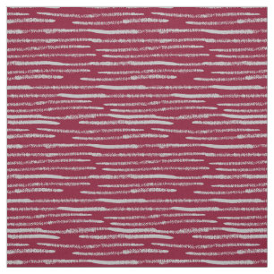 Burgundy Red Hand-Painted Gray Lines Chic Muster Stoff