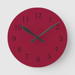 Burgundy Red Kitchen Wall Clock Runde Wanduhr