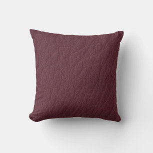 Burgundy Red Leather Print Cushion Textur Muster Kissen
