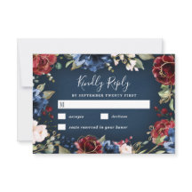 Burgundy Red Navy Blue Gold und Blush Pink Wedding