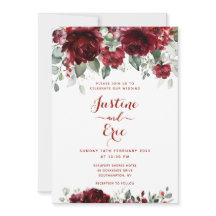 Burgundy Red Peony Epiphany II Wedding