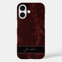 Burgundy Red Polished Marble Stone mit Namen