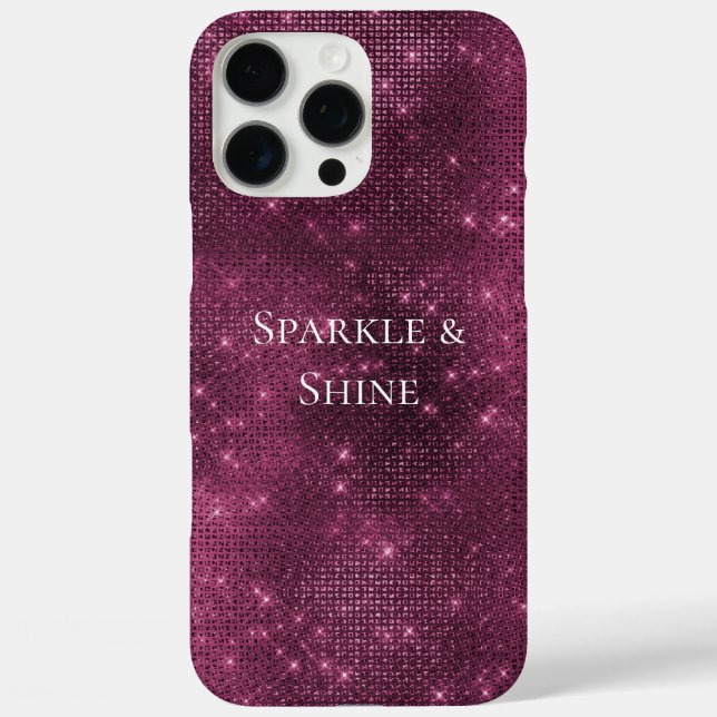 Burgundy Red Sparkle Case-Mate iPhone Hülle (Rückseite)