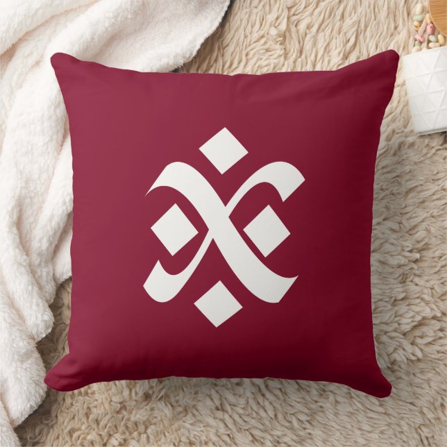 Burgundy Red Uniform Solid Boho Colors Kissen (Decke)