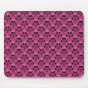 Burgundy Retro Funk Circles Mousepad