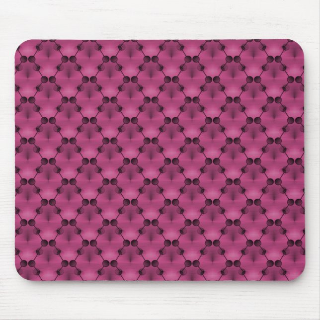 Burgundy Retro Funk Circles Mousepad (Vorne)