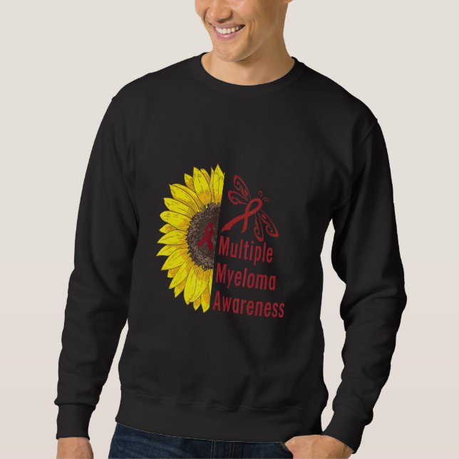 Burgundy Ribbon Multiples Myelom Bewusstsein Sweatshirt (Vorderseite)