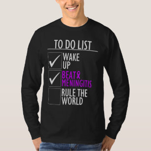 Burgundy Ribbon zu tun List Beat Meningitis Awaren T-Shirt
