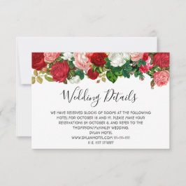 Burgundy Rose Blumengarten Hochzeiten Details RSVP Karte