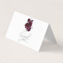 Burgundy Rose Danke-Karte