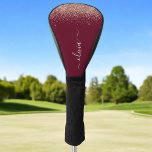 Burgundy Rose Gold Blush Pink Glitzer Monogram Golf Headcover<br><div class="desc">Rose Gold - Blush Pink und Burgundy Sparkle Glitzer Script Monogram Name Golf Driver Cover. Das macht den perfekten 16 Geburtstag,  Hochzeit,  Brautparty,  Jubiläum,  Babydusche oder Junggeselinnen-Abschied Geschenk für jemanden,  der Lieben glamourösen Luxus und schicke Stile.</div>