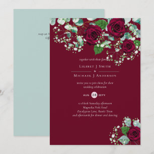 Burgundy Rose Sage Eukalyptus Wedding