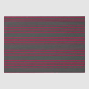 Burgundy Rot und Holzkohle 5 Streifen Muster Seidenpapier